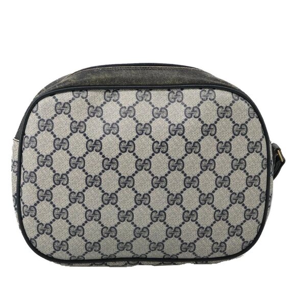 GUCCI GG Supreme Sherry Line Clutch Bag PVC Navy Red 89 01 034 Auth 103583 - Picture 2 of 16